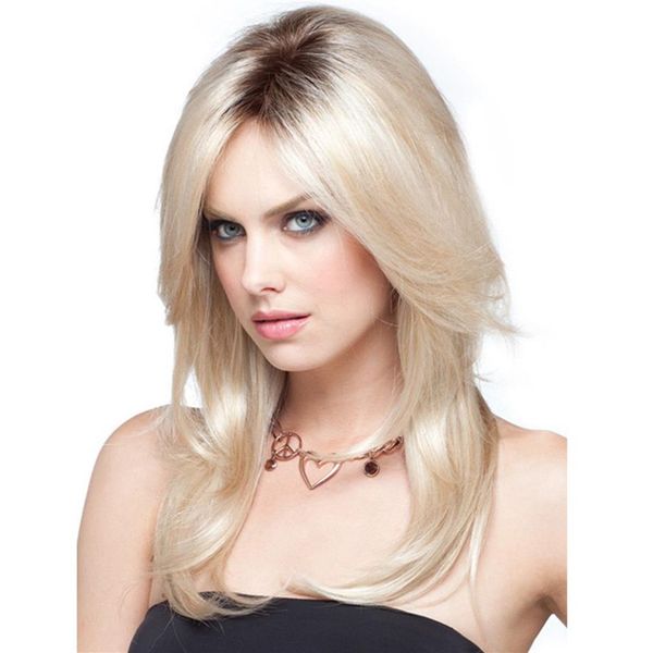 woodfestival blonde dark roots wig long straight ombre heat resistant wigs women synthetic hair 60cm341t, Black
woodfestival blonde dark roots wig long straight ombre heat resistant wigs women synthetic hair 60cm341t, Black