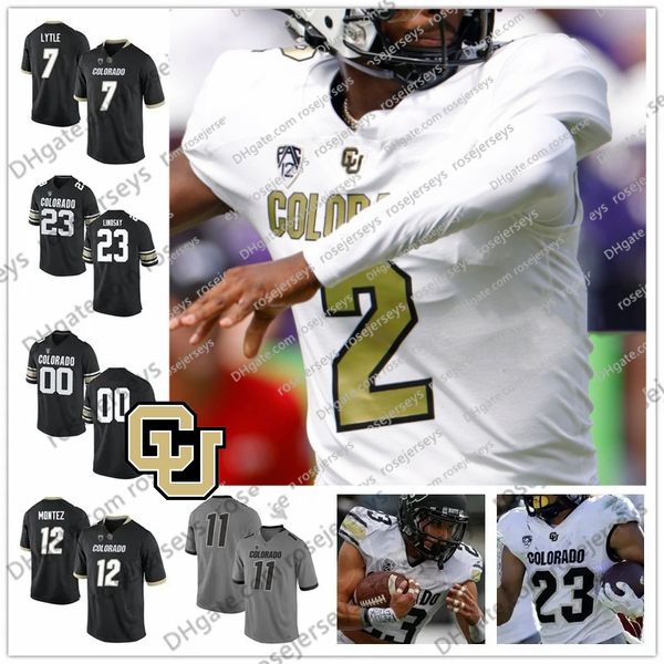 

custom colorado buffaloes 2023 shilo shedeur sanders travis hunter dylan edwards xavier weaver sy'veon wilkerson jimmy horn anthony han, Black