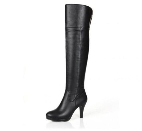 women genuine leather platform over knee thigh high heel boots size lady boots us 5857442956, Black
women genuine leather platform over knee thigh high heel boots size lady boots us 5857442956, Black