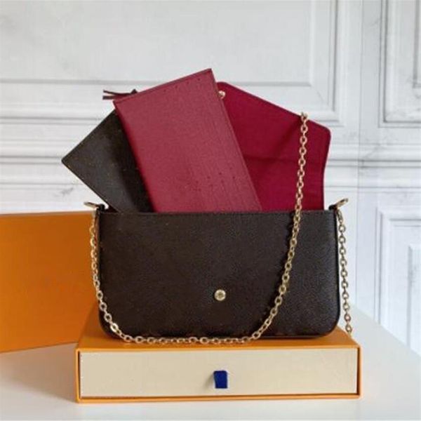 quality designer woman bag shoulder bags with box handbag purse clutch wallet card slots three in one308w
quality designer woman bag shoulder bags with box handbag purse clutch wallet card slots three in one308w