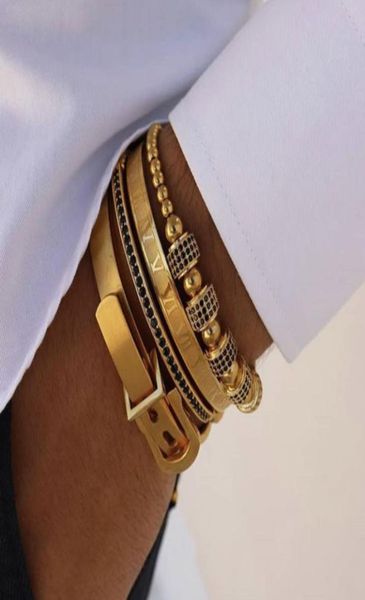 men titanium steel roman numeral bracelet horseshoe buckle bangles luxury handmade gift 4pcsset1818549, Golden;silver
men titanium steel roman numeral bracelet horseshoe buckle bangles luxury handmade gift 4pcsset1818549, Golden;silver
