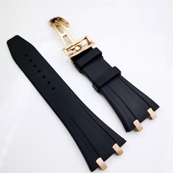 27mm black rubber strap 18mm rose gold steel strainless folding strap for ap royal oak 15400 15390 39mm 41mm models watch229g, Black;brown
27mm black rubber strap 18mm rose gold steel strainless folding strap for ap royal oak 15400 15390 39mm 41mm models watch229g, Black;brown