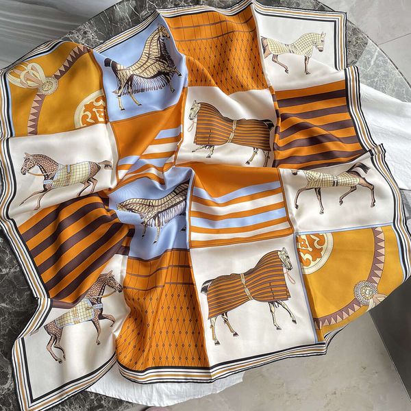 high end square scarves silk scarves women s temperament versatile pony decoration scarves gift gifts, Blue;gray
high end square scarves silk scarves women s temperament versatile pony decoration scarves gift gifts, Blue;gray