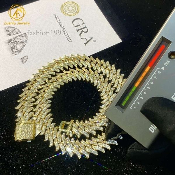 2023 Rapper's Jewelry 16Mm Pass Diamond Tester Vvs Moissanite Diamond Iced Out Cuban Link Chain Necklace
2023 Rapper's Jewelry 16Mm Pass Diamond Tester Vvs Moissanite Diamond Iced Out Cuban Link Chain Necklace
