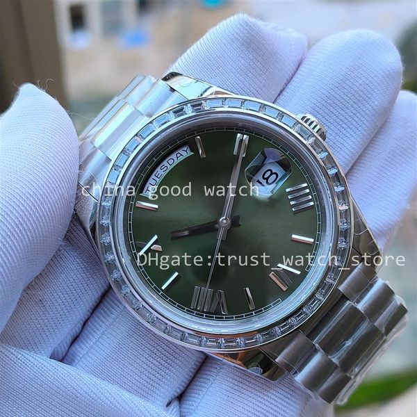 9 style 40mm watches diamond bezel green rome dial watch super bp factory stainless steel automatic movement bpf wristmaps sapphir2633, Slivery;brown
9 style 40mm watches diamond bezel green rome dial watch super bp factory stainless steel automatic movement bpf wristmaps sapphir2633, Slivery;brown
