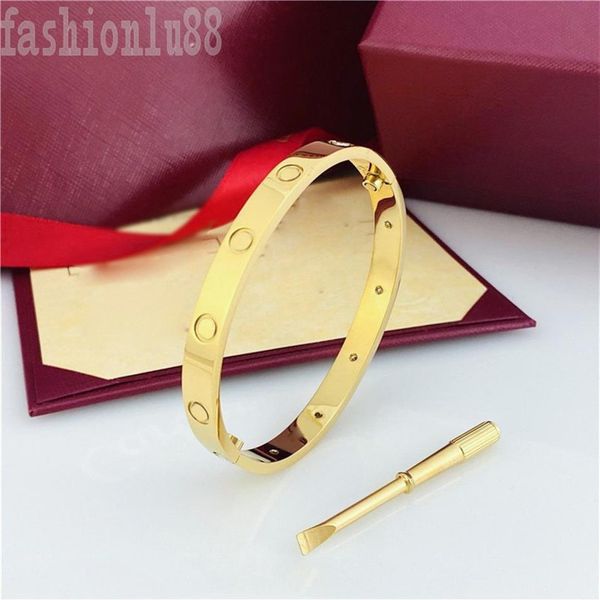 love bracelets screw luxury bangle for men plated silver women wedding valentines day fashion cuff bangles diamonds never fade non178o, Black
love bracelets screw luxury bangle for men plated silver women wedding valentines day fashion cuff bangles diamonds never fade non178o, Black