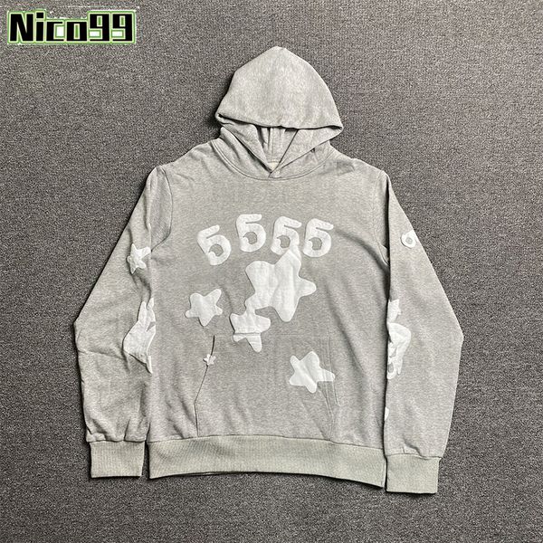 23ss youngthug 5555555 star foam letters cotton terry loose versatile men and women casual fashion hoodie, Black
23ss youngthug 5555555 star foam letters cotton terry loose versatile men and women casual fashion hoodie, Black