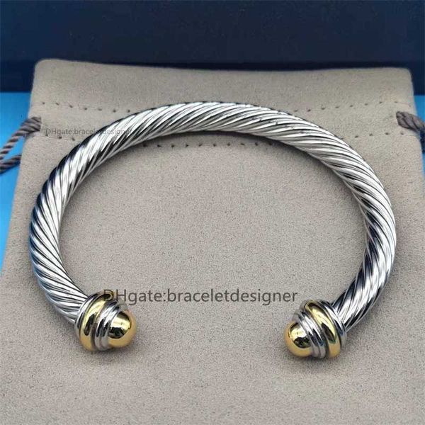 cuff bracelets 7mm thick women luxury charm bracelet 18k gold plated pearl steel wire rope open twisted intermittent designer love, White
cuff bracelets 7mm thick women luxury charm bracelet 18k gold plated pearl steel wire rope open twisted intermittent designer love, White