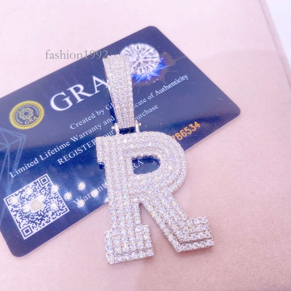 vermeil sterling sier necklace hip hop fine jewelry iced out vvs moissanite diamond initial letters pendant necklaces men, Silver
vermeil sterling sier necklace hip hop fine jewelry iced out vvs moissanite diamond initial letters pendant necklaces men, Silver