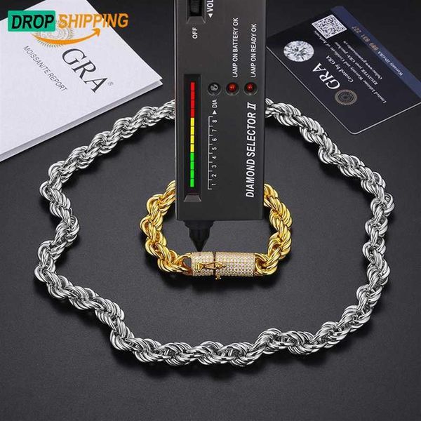 drop 6mm 12mm 18k gold plated 925 sterling silver vvs moissanite diamond iced out clasp rope chain necklace for men282f
drop 6mm 12mm 18k gold plated 925 sterling silver vvs moissanite diamond iced out clasp rope chain necklace for men282f