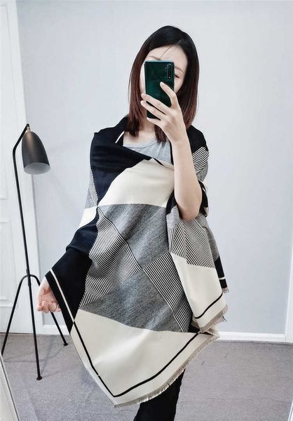 autumn and winter new diamond grid women's scarf winter imitation cashmere warm and thickened shawl neck dual use, Blue;gray
autumn and winter new diamond grid women's scarf winter imitation cashmere warm and thickened shawl neck dual use, Blue;gray