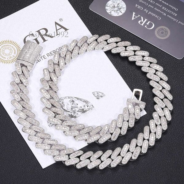 pass diamond tester 14mm sterling sier vvs baguette moissanite iced out pill shape miami cuban link chain necklace, Silver
pass diamond tester 14mm sterling sier vvs baguette moissanite iced out pill shape miami cuban link chain necklace, Silver