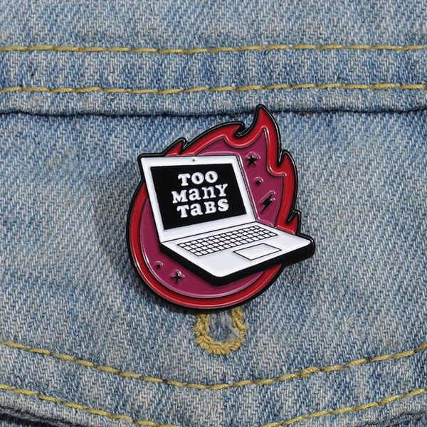 too many tabs enamel pins custom music notebook brooches lapel badges lyrics flame funny jewelry gift for kids friends, Blue
too many tabs enamel pins custom music notebook brooches lapel badges lyrics flame funny jewelry gift for kids friends, Blue