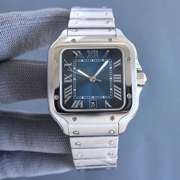 blue square mens watch 40mm geneva genuine stainless steel mechanical watches case bracelet fashion auto date watches male wristwa280r, Slivery;brown
blue square mens watch 40mm geneva genuine stainless steel mechanical watches case bracelet fashion auto date watches male wristwa280r, Slivery;brown