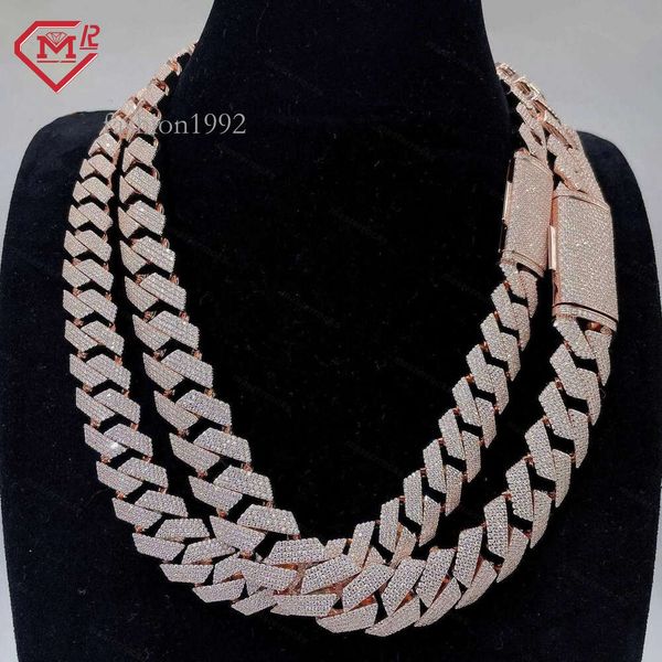 Hip Hop Sterling Sier 20Mm Gra Vvs Moissanite Diamond Jewelry Rose Gold Plated Cuban Link Chains Moissanite Necklace 
Hip Hop Sterling Sier 20Mm Gra Vvs Moissanite Diamond Jewelry Rose Gold Plated Cuban Link Chains Moissanite Necklace