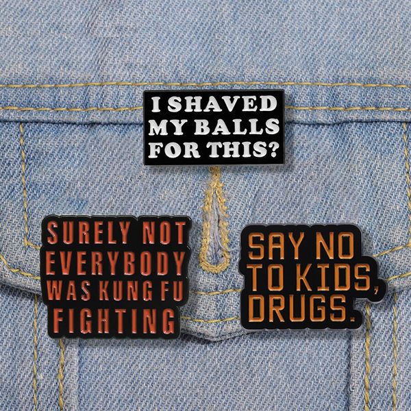 surely not everybooy waskungfu fighting enamel pins custom funny quotes brooches lapel badges jewelry gift for friends, Blue
surely not everybooy waskungfu fighting enamel pins custom funny quotes brooches lapel badges jewelry gift for friends, Blue
