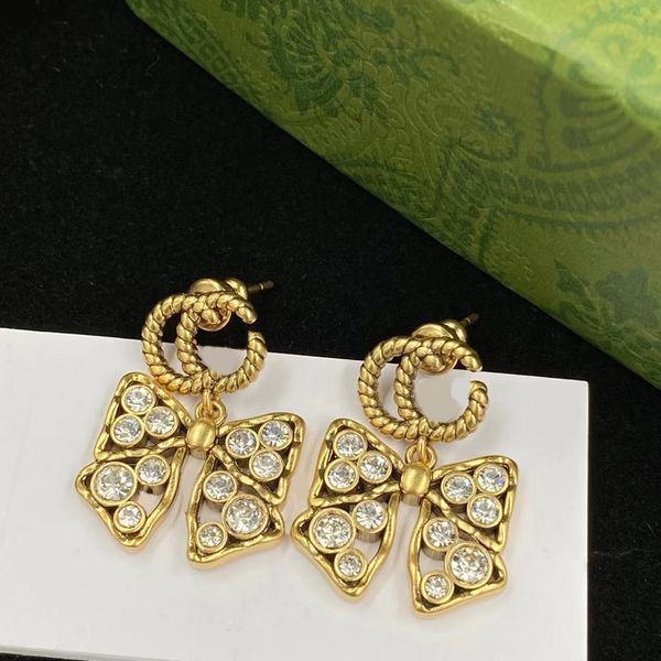 have stamps 14k gold dangle chandelier earrings women's letter diamond bow pendant earrings women's designer gift jewelry, Silver
have stamps 14k gold dangle chandelier earrings women's letter diamond bow pendant earrings women's designer gift jewelry, Silver