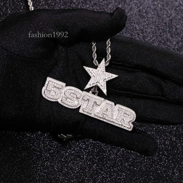Customized Hip Hop Pendant Jewelry Sterling Sier with Vvs Moissanite Five Star Letter Pendant Unique Style Cuban Pendant
Customized Hip Hop Pendant Jewelry Sterling Sier with Vvs Moissanite Five Star Letter Pendant Unique Style Cuban Pendant