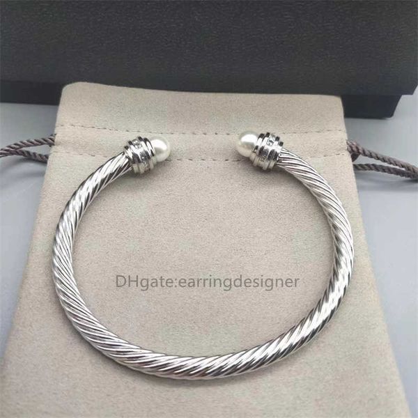 Bracelet Dy Luxury Designer Twisted Pearl Head Women Fashion Versatile Twist Bracelets Jewelry Platinum Plated Wedding Gifts 5MM 4MM thick DY jewelry accessoriesK
Bracelet Dy Luxury Designer Twisted Pearl Head Women Fashion Versatile Twist Bracelets Jewelry Platinum Plated Wedding Gifts 5MM 4MM thick DY jewelry accessoriesK