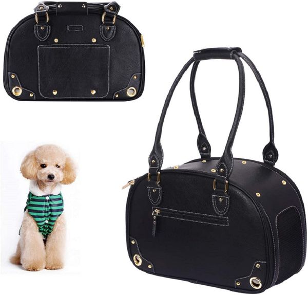 

YUEXUAN Designer Cat Dog Tote Bag Luxury Carrier Travel Portable PU Leather Large Capacity Fashionable Shoulder Medium Handbags Breathable Pattern Wholesale