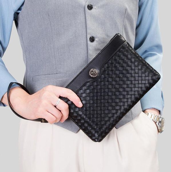 Sales factory men shoulder bags 2 colors street trend metal buckle long wallet classic large-capacity woven envelope bag daily Joker stitching leather wallets 501#, Brown
Sales factory men shoulder bags 2 colors street trend metal buckle long wallet classic large-capacity woven envelope bag daily Joker stitching leather wallets 501#, Brown