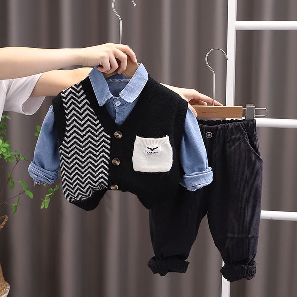 Spring Children Clothing Set Fashion Clothes Baby Boys Sweater Vest T Shirt Pants 3pcs/set Kids Toddler Tracksuit 0-5 YEARS, Beige
Spring Children Clothing Set Fashion Clothes Baby Boys Sweater Vest T Shirt Pants 3pcs/set Kids Toddler Tracksuit 0-5 YEARS, Beige
