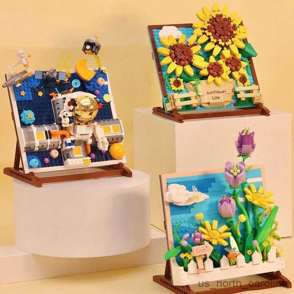 Creative Blocks Flower Painting Building Blocks Sunflower Tulip Astronaut Model Decorative Ornaments Assembly Toys Girls Gifts R230911
Creative Blocks Flower Painting Building Blocks Sunflower Tulip Astronaut Model Decorative Ornaments Assembly Toys Girls Gifts R230911