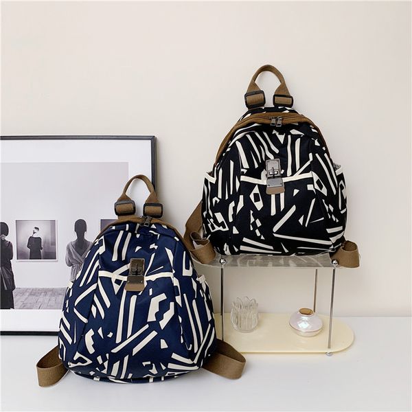 Factory wholesale women shoulder bag 2 colors street trend printing student backpacks soft and light Oxford leisure backpack daily Joker buckle handbag 1979#, Black
Factory wholesale women shoulder bag 2 colors street trend printing student backpacks soft and light Oxford leisure backpack daily Joker buckle handbag 1979#, Black