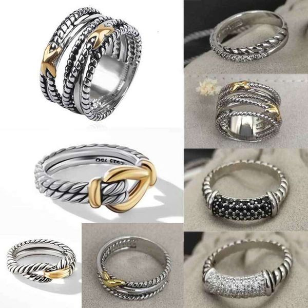 Designer DY Rings Twisted Women Men Braided Fashion Jewelry For Cross Classic Copper Ring Wire Vintage X Engagement Wedding Party Gift DY jewelry accessories gifts
Designer DY Rings Twisted Women Men Braided Fashion Jewelry For Cross Classic Copper Ring Wire Vintage X Engagement Wedding Party Gift DY jewelry accessories gifts