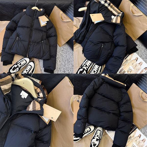 Winter Short Down Jacket Parkas Puffer Woman Keep Warm Thick Outerwear Windbreaker Lined with Classic Striped Plaid Coats Downs SML, Black
Winter Short Down Jacket Parkas Puffer Woman Keep Warm Thick Outerwear Windbreaker Lined with Classic Striped Plaid Coats Downs SML, Black