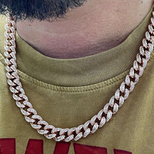 Hip Hop Tennis Chain Necklace Mens Iced Out Baguette Vvs Diamond Cuban Chain 12Mm Sterling Sier Cuban Miami Square Link Chain
Hip Hop Tennis Chain Necklace Mens Iced Out Baguette Vvs Diamond Cuban Chain 12Mm Sterling Sier Cuban Miami Square Link Chain