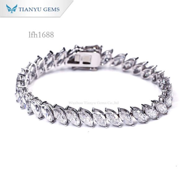 Tianyu Gems Tennis Bracelet 4*8Mm Marquise Cut Moissanite Diamonds 14K White Gold Bracelet
Tianyu Gems Tennis Bracelet 4*8Mm Marquise Cut Moissanite Diamonds 14K White Gold Bracelet