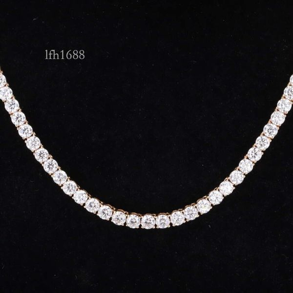 Hip Hop Tennis Chain 14K Solid Gold Round Shape Lab Grown Diamond Tennis Necklace
Hip Hop Tennis Chain 14K Solid Gold Round Shape Lab Grown Diamond Tennis Necklace
