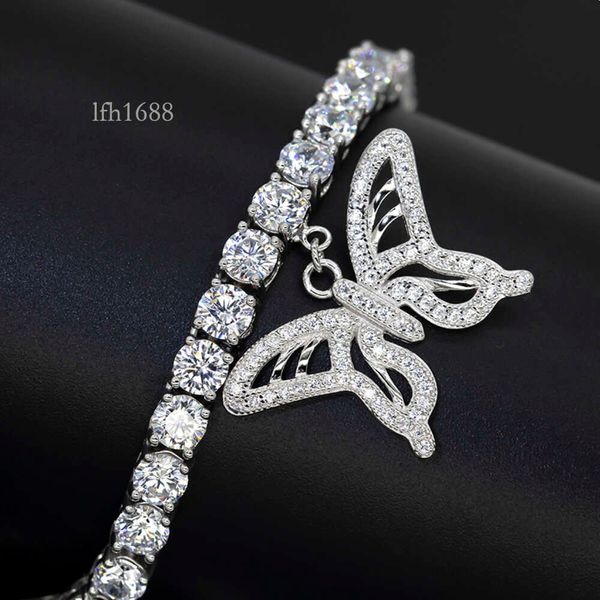 Sterling Sier Custom Gold Def Moissanite Iced Out Butterfly Pendant 3Mm Tennis Necklace
Sterling Sier Custom Gold Def Moissanite Iced Out Butterfly Pendant 3Mm Tennis Necklace