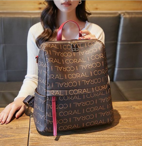 Wholesale women bag 2 colors elegant atmosphere thickened leather leisure travel backpack college style color matching student backpacks popular letter handbag, Nude
Wholesale women bag 2 colors elegant atmosphere thickened leather leisure travel backpack college style color matching student backpacks popular letter handbag, Nude