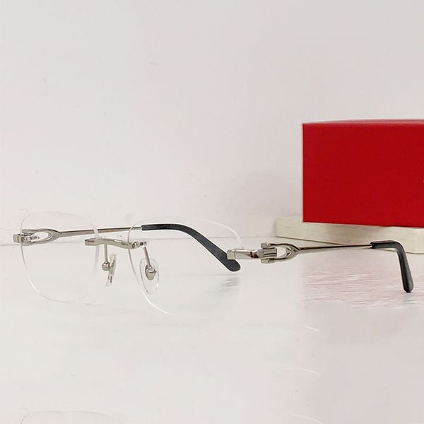 Designer's high-quality 1:1 fashion business commuting driving square frameless optical frame metal personalized mirror legs elegant temperament for men and women
Designer's high-quality 1:1 fashion business commuting driving square frameless optical frame metal personalized mirror legs elegant temperament for men and women