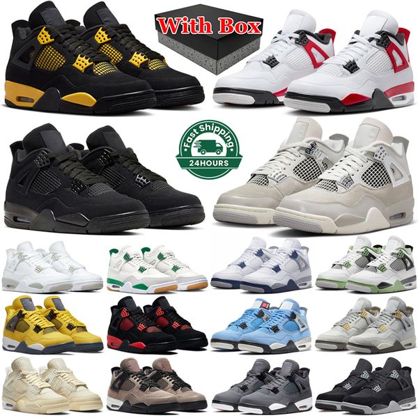 With box 4s Jumpman 4 basketball shoes men women Red Cement Thunder Frozen Moments Pine Green Military Black Cat Midnight Navy Bred mens trainers sports sneakers, 26
With box 4s Jumpman 4 basketball shoes men women Red Cement Thunder Frozen Moments Pine Green Military Black Cat Midnight Navy Bred mens trainers sports sneakers, 26