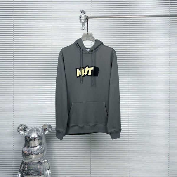 Offs Men' designer hoodies OFF WHITE OW 23FW Embroidered patch letters thick Couple costume loose casual hoodie High quality trend cool handsome hoodie, Gray
Offs Men' designer hoodies OFF WHITE OW 23FW Embroidered patch letters thick Couple costume loose casual hoodie High quality trend cool handsome hoodie, Gray