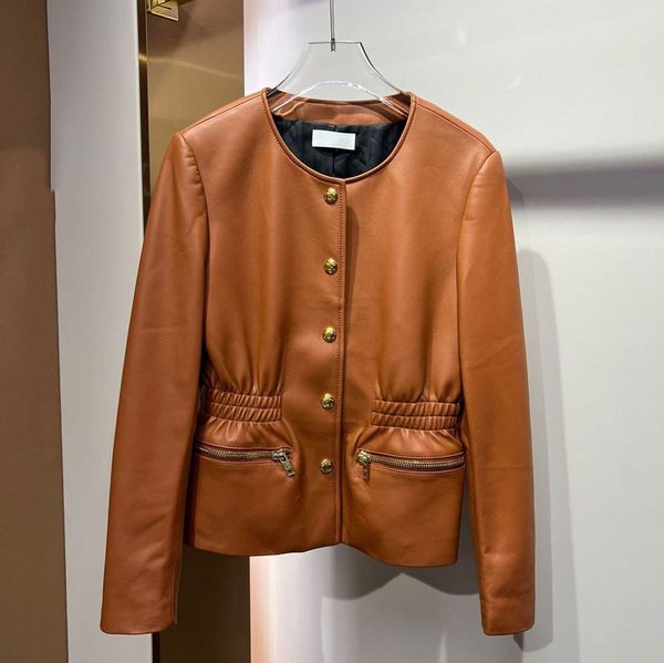 Womens Designer PU Leather Jacket Autumn Coats Fashion Casual Letter Outdoor Wear Classic Brown Color Retro Faux Leather Coat
Womens Designer PU Leather Jacket Autumn Coats Fashion Casual Letter Outdoor Wear Classic Brown Color Retro Faux Leather Coat