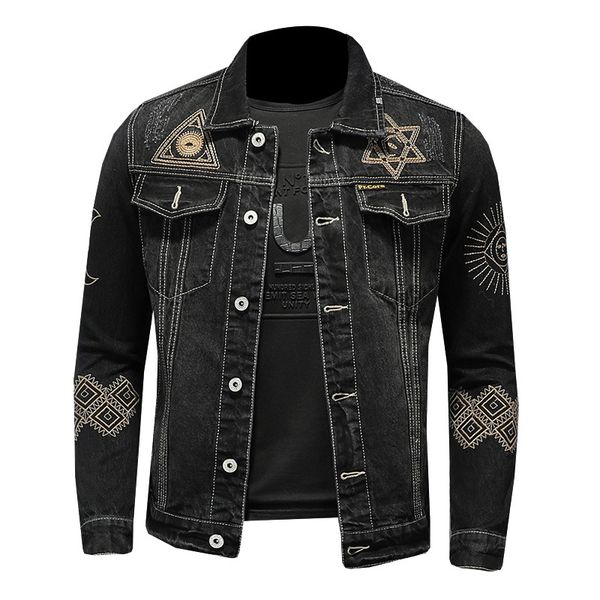 American Classic Lapel Neck Washed Coat Jean Button Pocket Outerwear Man Denim Jacket Black Slim Fit Embroidery 4XL
American Classic Lapel Neck Washed Coat Jean Button Pocket Outerwear Man Denim Jacket Black Slim Fit Embroidery 4XL