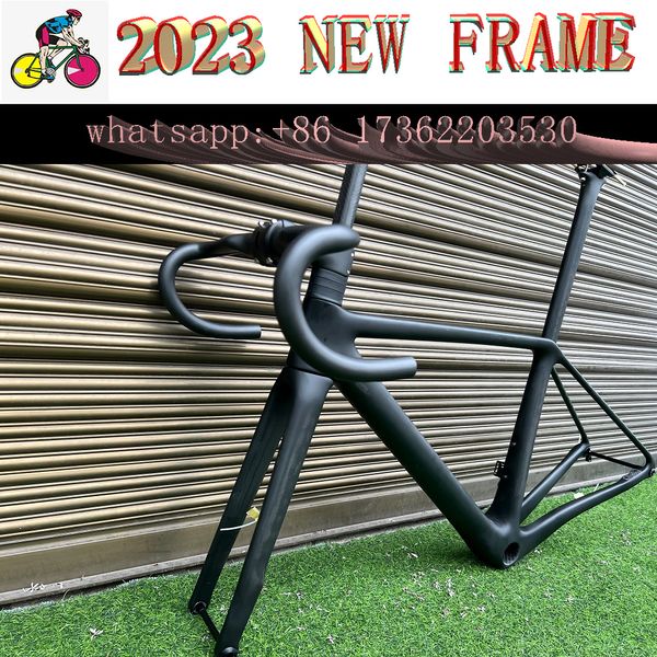 Image of 2023 disc brake New road bike frameset R5 carbon road bike frame all internal wiring Ultra Di2 electronic set 700C