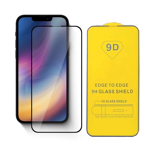Image of 9D Curved Full Cover Tempered Glass Screen Protector Tempered glass film For Iphone XS XR 7 8 Plus 11 12 13 14 15 Pro Max