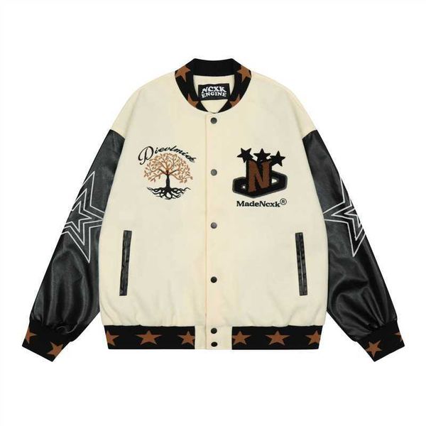 Fashion men's wear American Star Embroidered Flocking Baseball Jersey Men's High Street Vibe Loose Casual Jacket Coat, Black
Fashion men's wear American Star Embroidered Flocking Baseball Jersey Men's High Street Vibe Loose Casual Jacket Coat, Black
