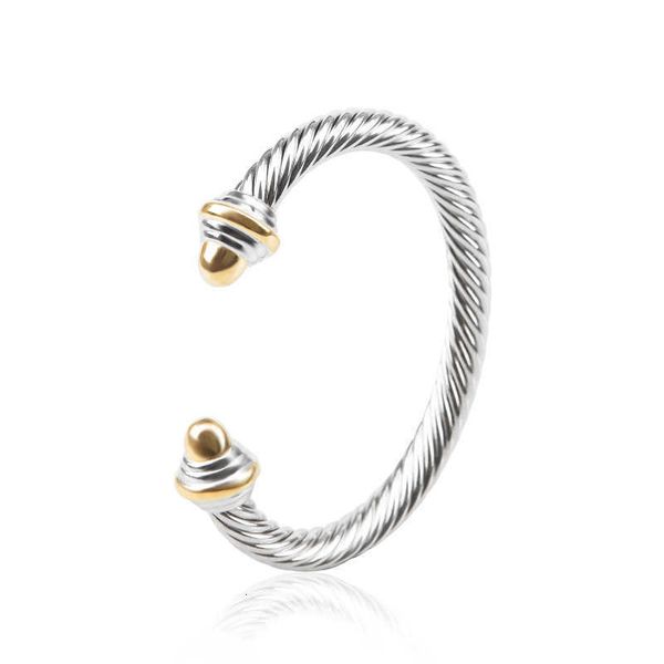 

Designer DY bracelet Luxury Top style round head Bracelet 7MM twisted wire fashionable and versatile Bracelet Accessories jewelry Romantic Valentine's Day gift