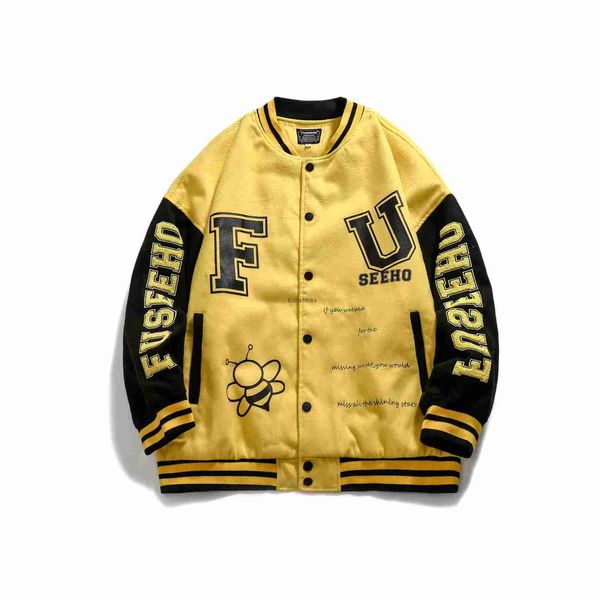Fashion men's wear American trendy brand embroidered baseball suit top autumn couple bf style street jacket loose and versatile casual, Yellow
Fashion men's wear American trendy brand embroidered baseball suit top autumn couple bf style street jacket loose and versatile casual, Yellow