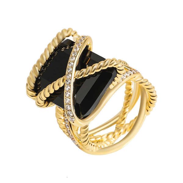 

Designer DY Ring Luxury Top Fashion 20X15MM Cable ring Hot Selling Ring Accessories high-end jewelry High quality fashion Romantic Valentine's Day gift