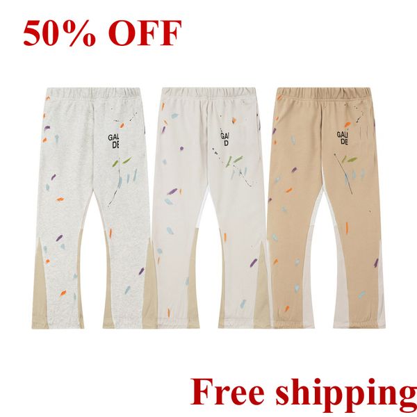 2023 Designer Mens Pants Galleries Flared Pants Depts Men' Joggers Womens Sweatpants Speckled Letter Print Couple Loose Casual Trousers, Beige
2023 Designer Mens Pants Galleries Flared Pants Depts Men' Joggers Womens Sweatpants Speckled Letter Print Couple Loose Casual Trousers, Beige