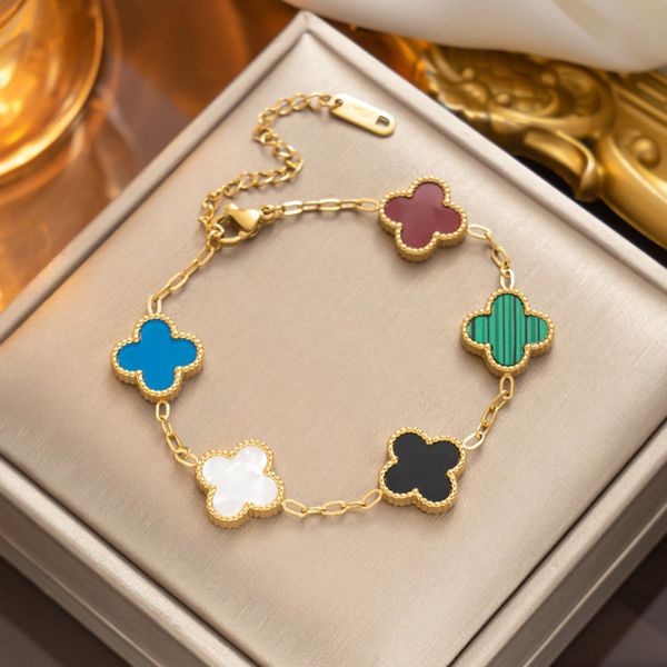 Fashion Jewelry Designer bracelet New four-leaf clover bracelet flower jewlery designer for women men gift
Fashion Jewelry Designer bracelet New four-leaf clover bracelet flower jewlery designer for women men gift