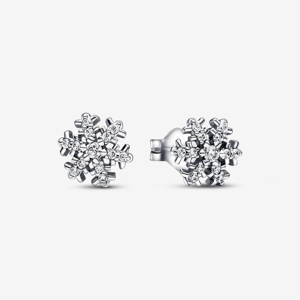 

Authentic Pando Ra Sparkling Snowflake Stud Earrings S925 Sterling Silve Fine Women Earring Compatible European Style Jewelry 292370C01 Earring
