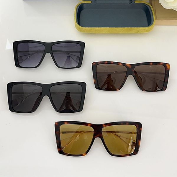 

symbol sunglasses Designer Beach Party Square Large Black Frame Sunglasses Metal Mirror Legs with Letter 0434S Sexy Women Cool Men